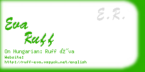 eva ruff business card